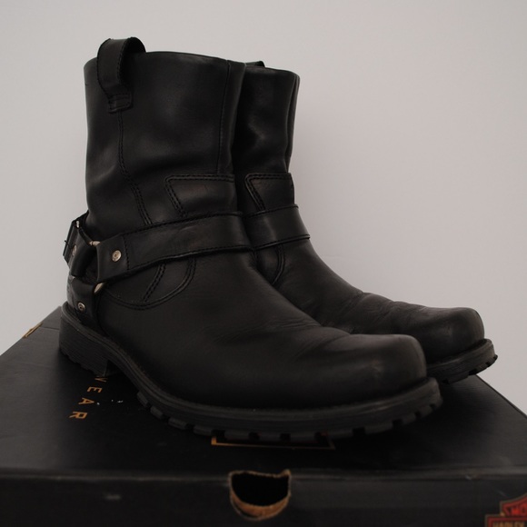 Harley Davidson Charleston Leather Boots D94232 Black Men's US 11.5 - Picture 10 of 16